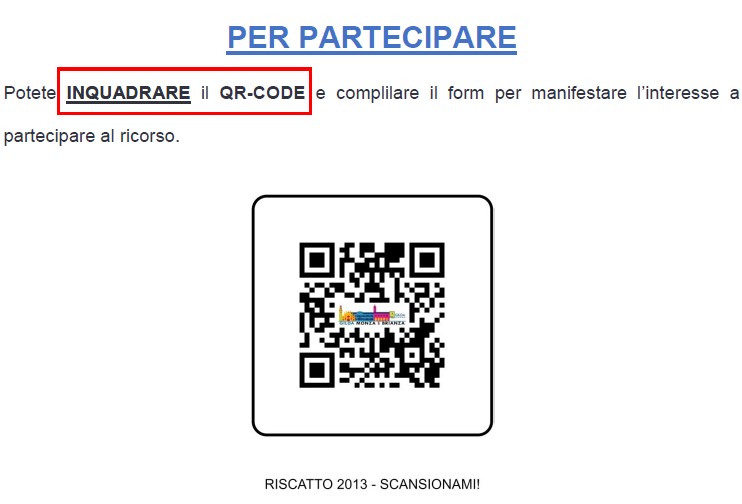qr-code riscatto 2013